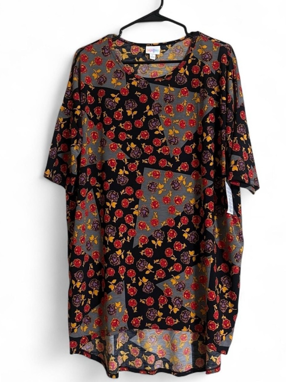 2/$30 LuLaRoe Tunic Top Sz L IRMA Floral Print High/Low Hem Oversized Casual
